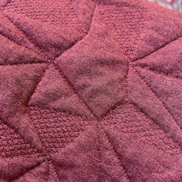 The North Face Brick Red Quilted Fleece Hoodie Jacket Pullover XS EUC - Picture 13 of 16